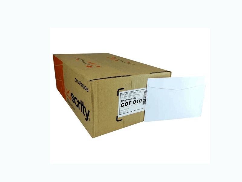 ENVELOPE S/RPC SACO BCO COF/10 SCRITY 114X162 63G CX C/1000