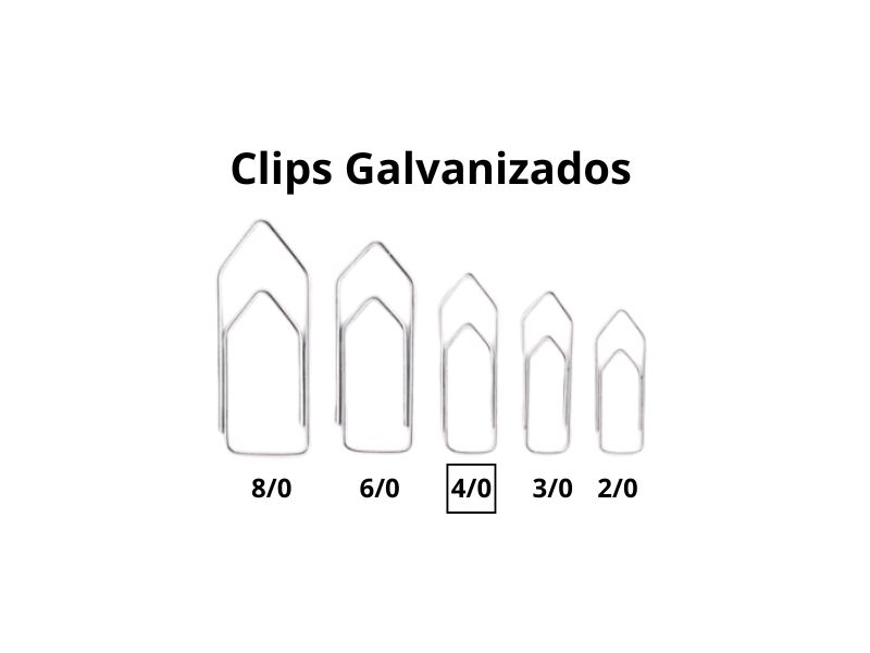 CLIPS 4/0 GRAMAS GALVANIZADOS CAIXA C/400 UN GOLDEN KRAFT