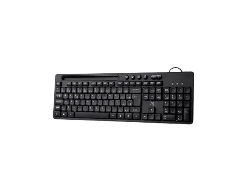 TECLADO USB MULTIMIDIA PROP COM FIO PRETO 60000145 MAXRINT