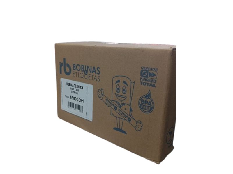 BOBINA TERM 80X40M 1 VIA BRANCA C/30UN RIO BRANCO MAXPRINT