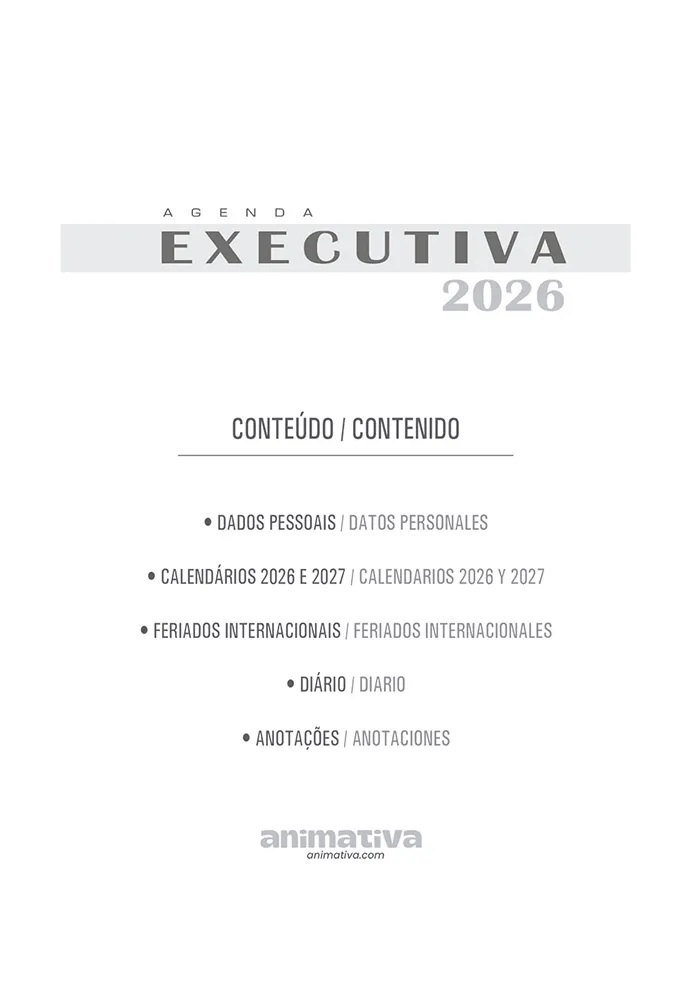 AGENDA ANUAL COST EXECUTIVA C/160FLS SD ANIMATIVA