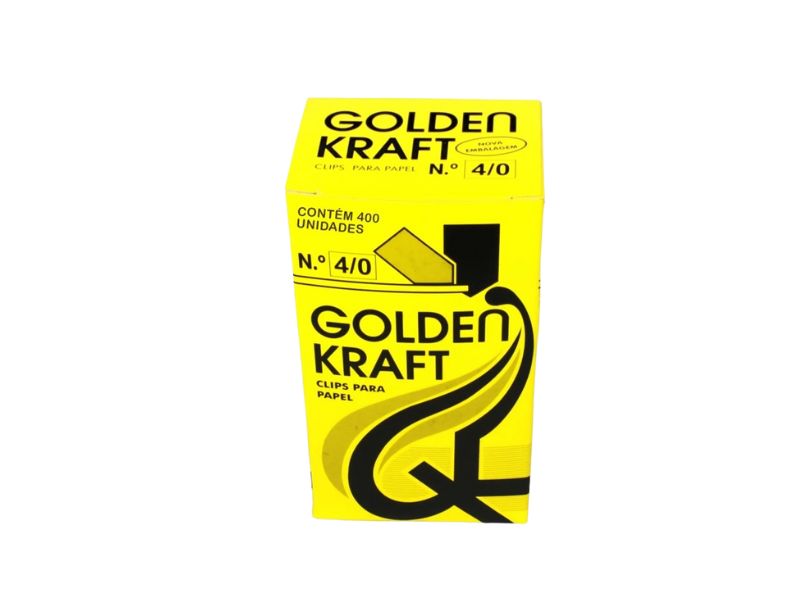 CLIPS 4/0 GRAMAS GALVANIZADOS CAIXA C/400 UN GOLDEN KRAFT
