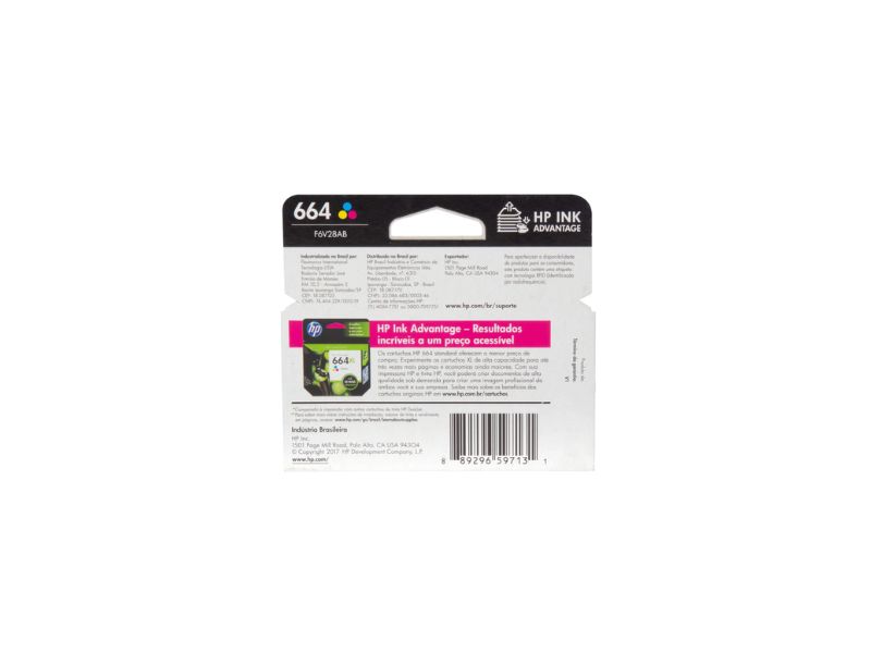 CARTUCHO F6V28AB (664) COLOR 2ML HP