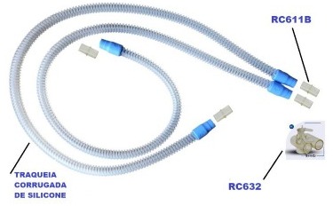 CIRCUITO UNIVERSAL INFANTIL C/ 02 TRAQUEIAS EM SILICONE DE 15MM X 1,2  MTS COM CONECTOR
