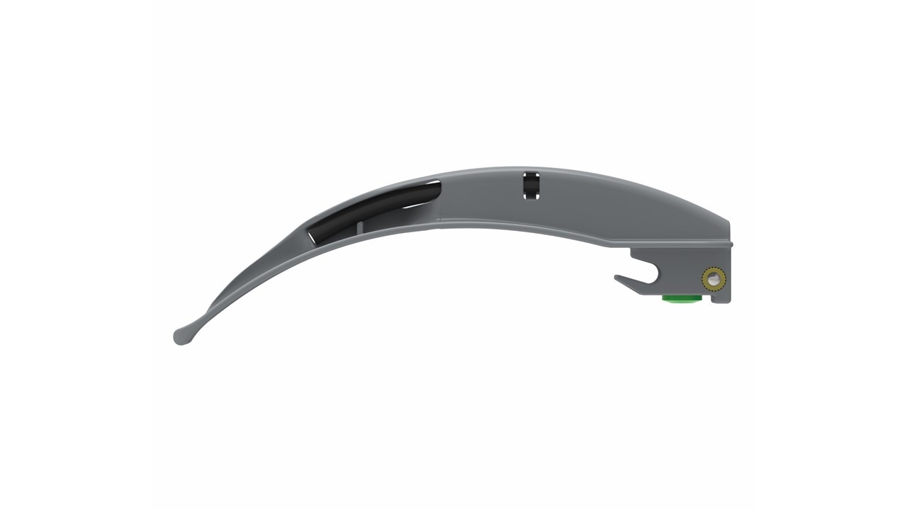 LAMINA LARINGO BRITE PRO SOLO COM FIBRA OPTICA - MAC 3 - STRONG CURVE - COMPATIVEL  C/CABO GREENLINE