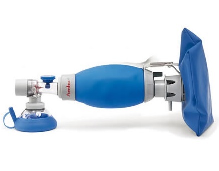 RESSUSCITADOR MANUAL MARK IV, BABY,  AUTOCLAVÁVEL, LATÉX FREE, 100% SILICONE C/MÁSCARA FACIAL  COM CUFF AZUL N. 0