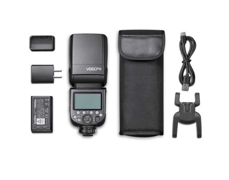 Aluguel de Flash Godox V860III TTL profissional para câmeras Sony e Canon disponível para aluguel em Porto Alegre e Gravataí