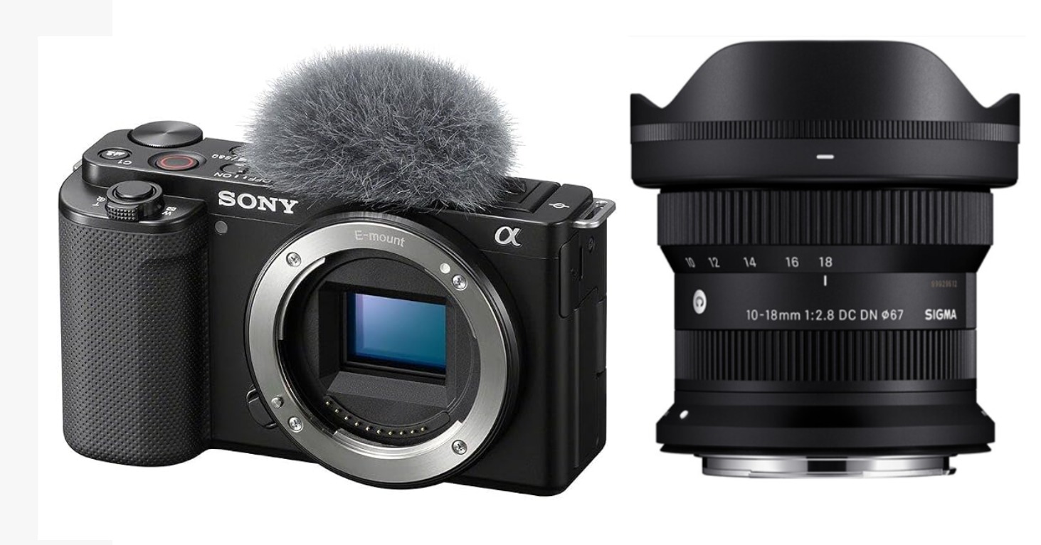 Aluguel de Câmera Sony ZV-E10 + Lente Sigma 10-18mm em Porto Alegre e Gravataí Aluguel de Câmera Sony ZV-E10 + Lente Sigma 10-18mm em Porto Alegre e Gravataí