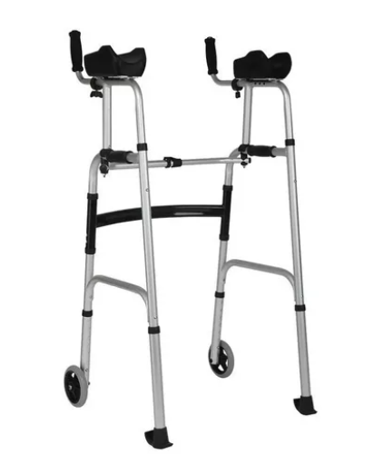 Andador Dobrável Elevado com Rodas - Zimedical