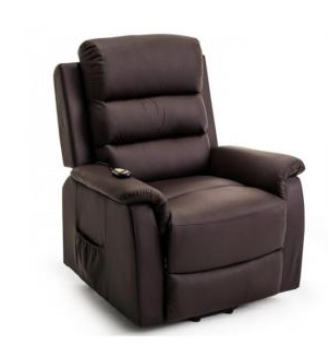 POLTRONA THERALIFT NOIR COURO MARROM -  THERAMART