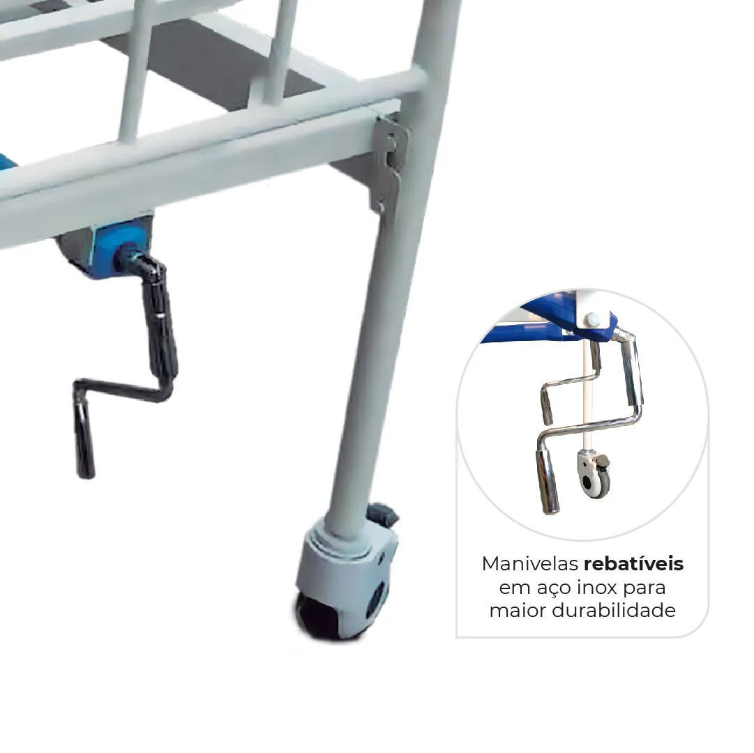 Cama Hospitalar Manual Dx2 (2 Movimentos) - Dellamed