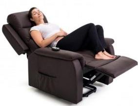 POLTRONA THERALIFT NOIR COURO MARROM -  THERAMART