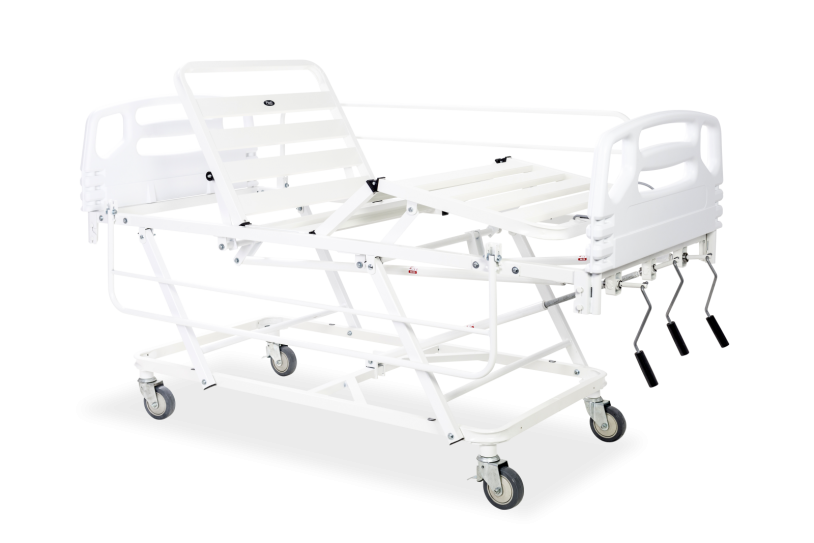 Cama Hospitalar Manual C/ 3 Manivelas Cabeceira PED